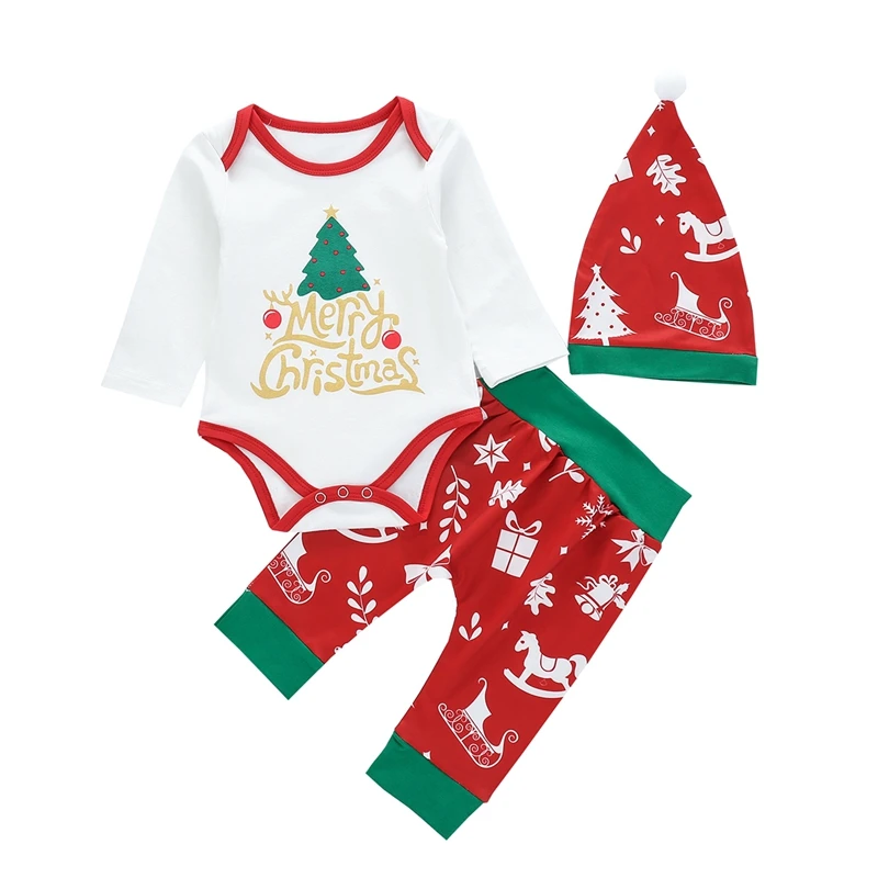 2020 Autumn Winter Baby Christmas Tree Print Jumpsuit + Christmas Hat + Trousers Suits
2020 Autumn Winter Baby Christmas Tree Print Jumpsuit + Christmas Hat + Trousers Suits