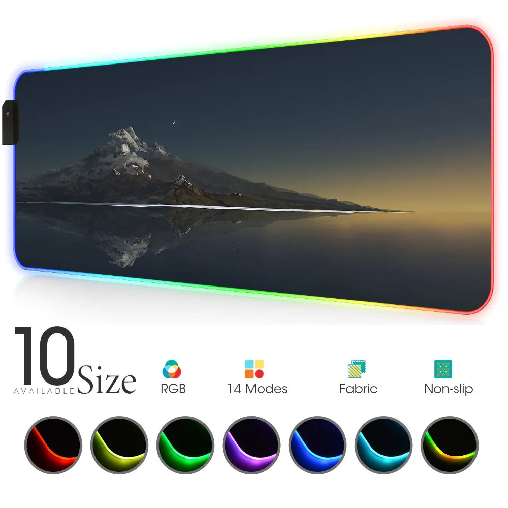 Landscape sea RGB Mouse Pad Black Gamer Accessories Large LED MousePad Gaming Desk Mat PC Desk Play Mat with Backlit customize
Landscape sea RGB Mouse Pad Black Gamer Accessories Large LED MousePad Gaming Desk Mat PC Desk Play Mat with Backlit customize