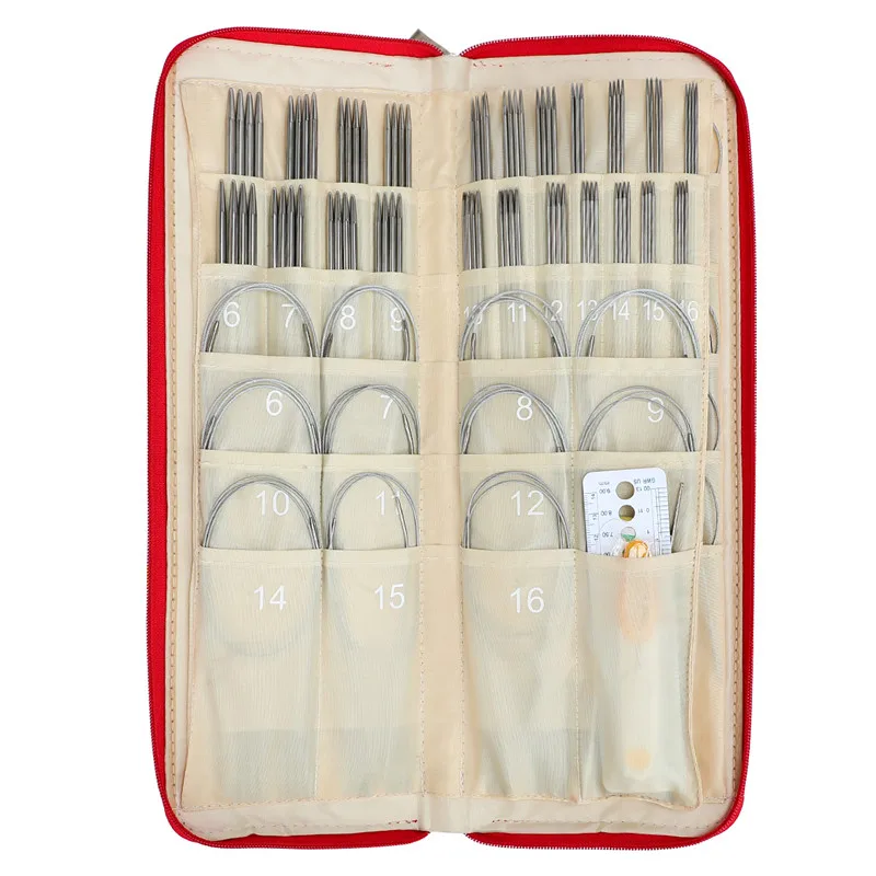 121pcs Double Point Stainless Knitting Needles Set Straight Needles Circular Knitting Needles Kit Crochet Hooks Set with Bag
121pcs Double Point Stainless Knitting Needles Set Straight Needles Circular Knitting Needles Kit Crochet Hooks Set with Bag