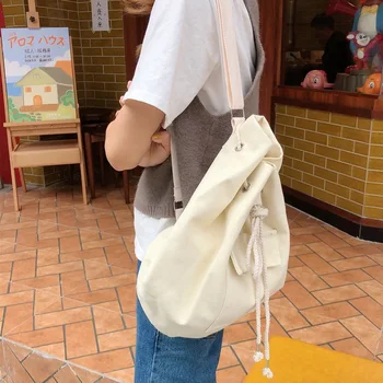 Raged Sheep Fashion Durable Women Student Canvas Shoulder Bag Messenger Solid Color High-Quality Handbags Bucket Tote String Bag
Raged Sheep Fashion Durable Women Student Canvas Shoulder Bag Messenger Solid Color High-Quality Handbags Bucket Tote String Bag
