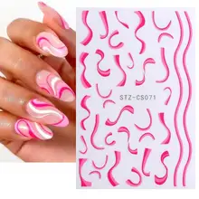 7Pcs/Set Nail Line Sticker French Style Strip Patterns Ultra Thin 3D Geometry Irregular Whirling Wave Cow Decal for Manicure
7Pcs/Set Nail Line Sticker French Style Strip Patterns Ultra Thin 3D Geometry Irregular Whirling Wave Cow Decal for Manicure