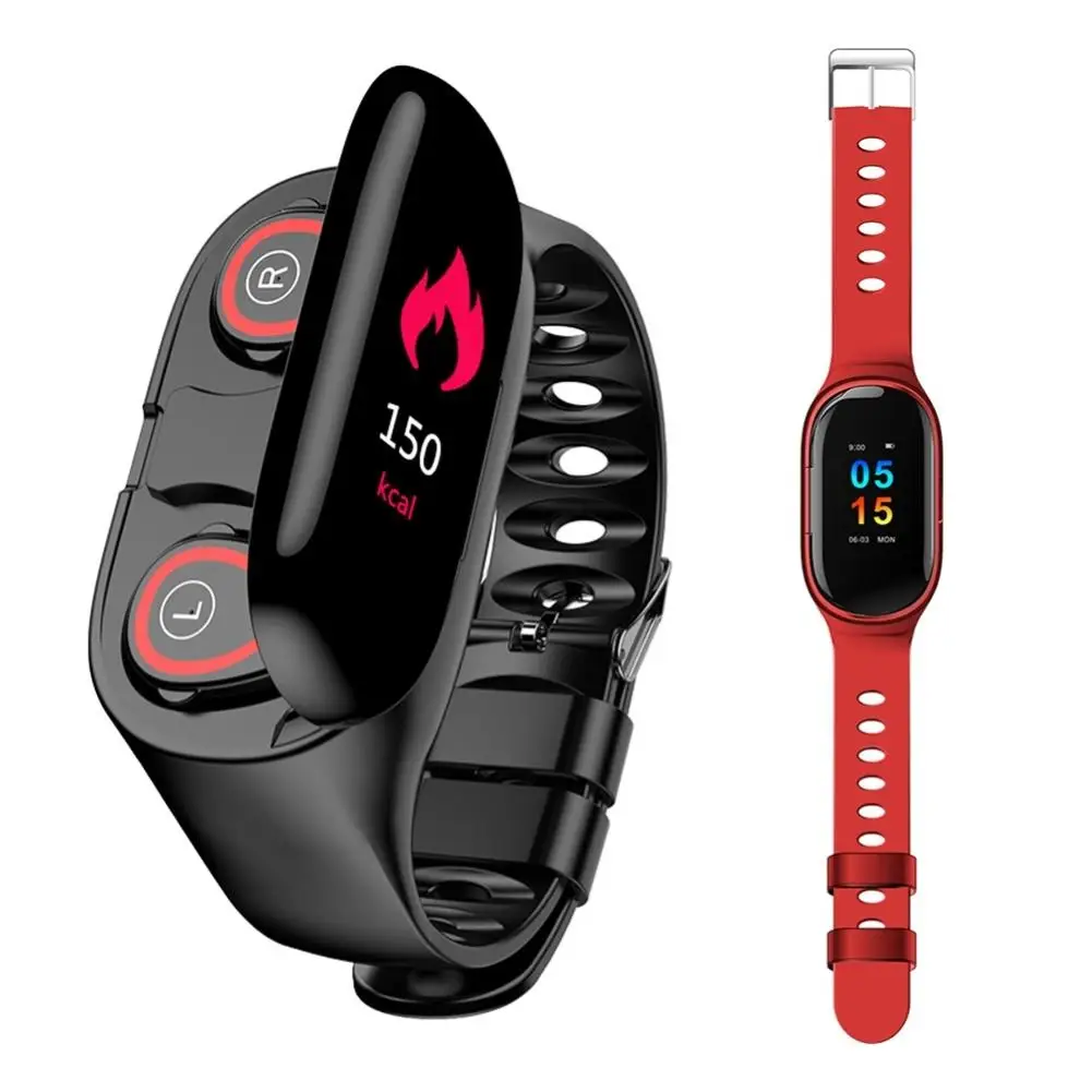 2-in-1 Wireless Bluetooth Earphone Heart Rate Monitor Multifunctional Sport Wristband Watch
2-in-1 Wireless Bluetooth Earphone Heart Rate Monitor Multifunctional Sport Wristband Watch