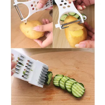 high quality 1Pc Multi-function durable Vegetable Slicer Cutter Chopper Cucumber Peeler Kitchen Tool
high quality 1Pc Multi-function durable Vegetable Slicer Cutter Chopper Cucumber Peeler Kitchen Tool