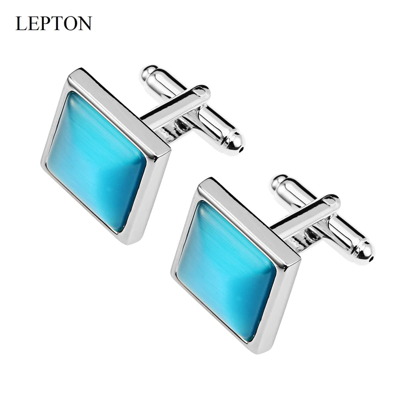 LEPTON Sky Blue Cat Eye Stone Cufflinks for Mens Shirt Cuffs Cufflink Square Fashion Women Cuff Links Relojes Gemelos Best Gift
LEPTON Sky Blue Cat Eye Stone Cufflinks for Mens Shirt Cuffs Cufflink Square Fashion Women Cuff Links Relojes Gemelos Best Gift