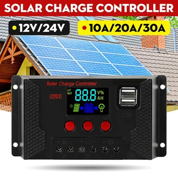10A 20A 30A Auto Solar Charge Controller 12V 24V PWM LCD Dual USB 5V Output Solar Panel Controller PV Regulator Battery Charger
10A 20A 30A Auto Solar Charge Controller 12V 24V PWM LCD Dual USB 5V Output Solar Panel Controller PV Regulator Battery Charger