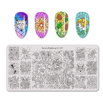 BEAUTYBIGBANG Rectangle Nail Stamping Plates Mixed Pattern Nail Art Image Stamp Template Stencil
BEAUTYBIGBANG Rectangle Nail Stamping Plates Mixed Pattern Nail Art Image Stamp Template Stencil