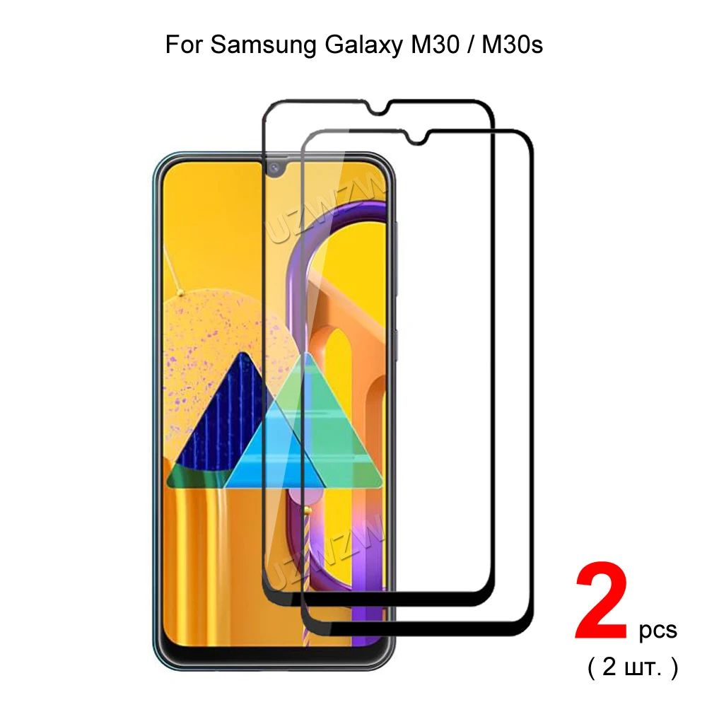 Для Samsung Galaxy M30 M30s полное покрытие закаленное стекло Защита для экрана телефона
