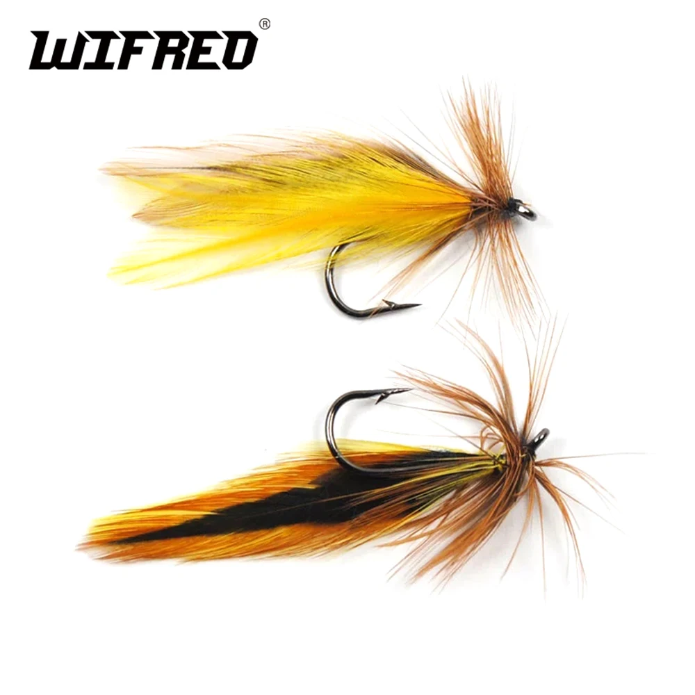 Wifreo 10PCS #6 Yellow Feather Streamer Fly for Fishing Artificial Flies Lure | Спорт и развлечения