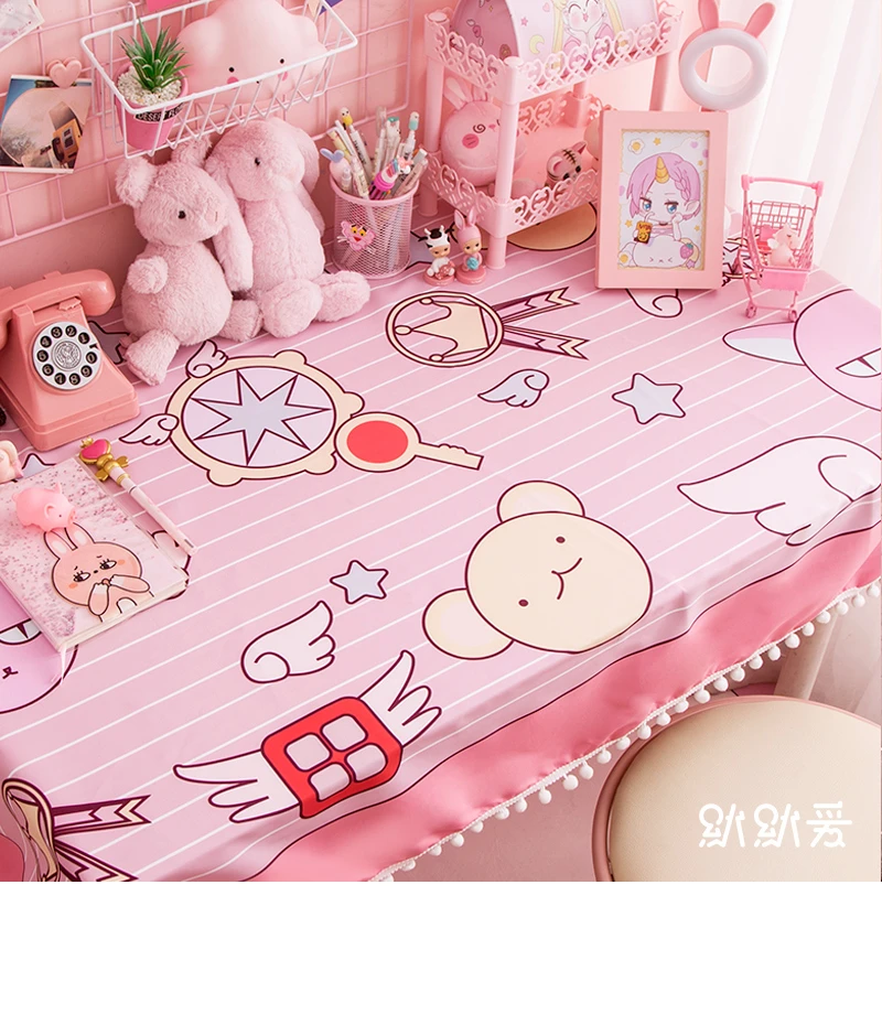 Kawaii Pink Cartoon Card Captor SAKURA Cute Tablecloth Decoration Table Cover Book Desk Cosplay Props for Girls Gifts New
Kawaii Pink Cartoon Card Captor SAKURA Cute Tablecloth Decoration Table Cover Book Desk Cosplay Props for Girls Gifts New