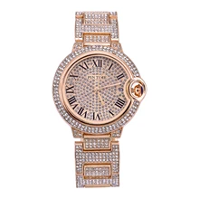 

Fashion Mens Business Watch Full Diamond Iced Out Watches Stainless Steel Quartz Movement Bling Watch Gift Clock Montre