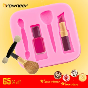 Lipstick Brush Nail Polish Makeup Mold Silicone Fondant Mould DIY Chocolate Cake Decorating Tools Craft Cupcake Clay Toppers 
Lipstick Brush Nail Polish Makeup Mold Silicone Fondant Mould DIY Chocolate Cake Decorating Tools Craft Cupcake Clay Toppers