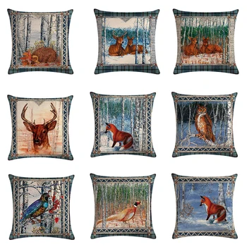 Plaid Animal Fox Deer Cushion Cover Throw Pillowcase Home Decor Sofa Linen Square Printing Cojines Pillow Case L907
Plaid Animal Fox Deer Cushion Cover Throw Pillowcase Home Decor Sofa Linen Square Printing Cojines Pillow Case L907