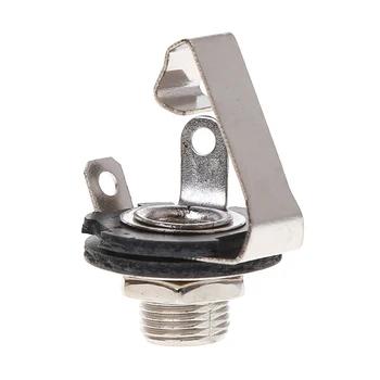 Black Mono Jack Socket For Electric Guitar Replacement Parts Durable 6.35mm 
Black Mono Jack Socket For Electric Guitar Replacement Parts Durable 6.35mm