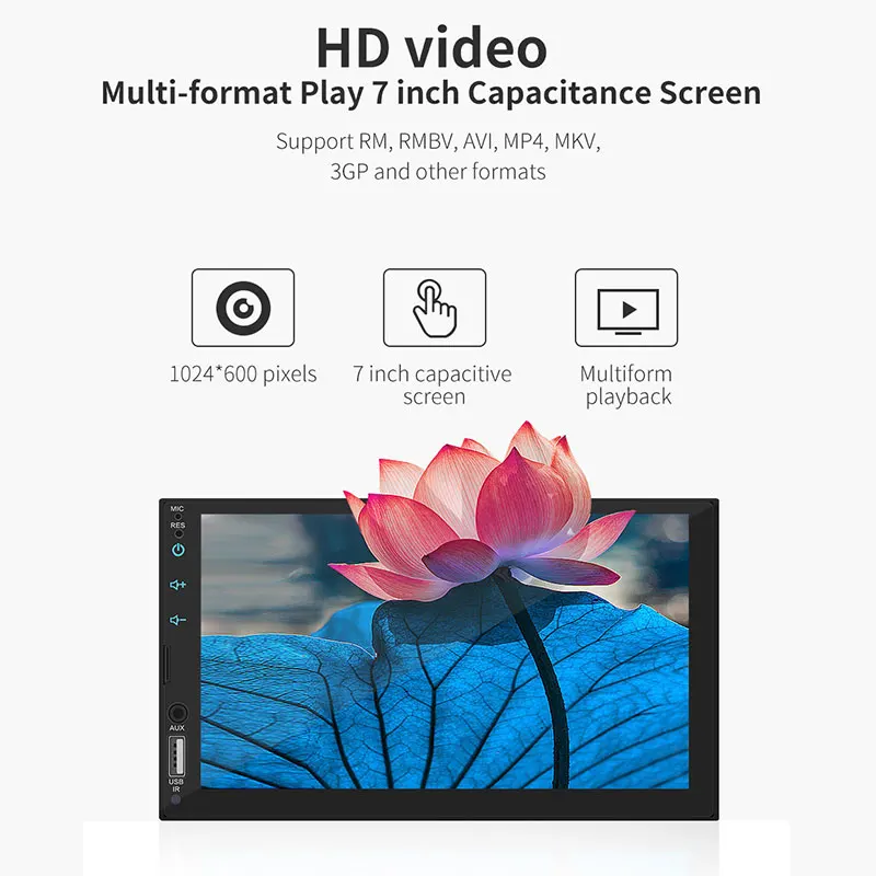 2DIN 7" Auto Car MP5 Player FM Bluetooth Colorful Buttons Durable for Vedio Reversing Image for Android/Apple Two-Way
2DIN 7" Auto Car MP5 Player FM Bluetooth Colorful Buttons Durable for Vedio Reversing Image for Android/Apple Two-Way