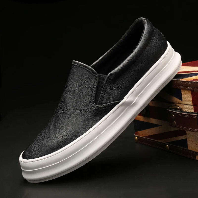 Mens Loafers Leather Shoes Men Flat Shoes Casual Light Thick bottom platform Fashion Trend Slip On Driving Black Shoes A11-68
Mens Loafers Leather Shoes Men Flat Shoes Casual Light Thick bottom platform Fashion Trend Slip On Driving Black Shoes A11-68