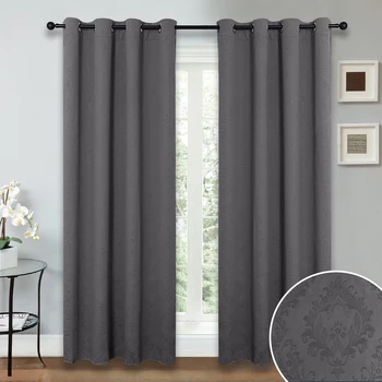 1pc Blackout Flower Curtain Panel for Home Living Thermal Insulated Damask Embossed Grommet Blackout Drape for Living Room
1pc Blackout Flower Curtain Panel for Home Living Thermal Insulated Damask Embossed Grommet Blackout Drape for Living Room