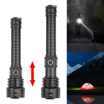 Powerful XHP90 LED Flashlight USB Rechargeable 18650 Zoomable Torch Light Outdoor Portable Headliht Work Light 
Powerful XHP90 LED Flashlight USB Rechargeable 18650 Zoomable Torch Light Outdoor Portable Headliht Work Light