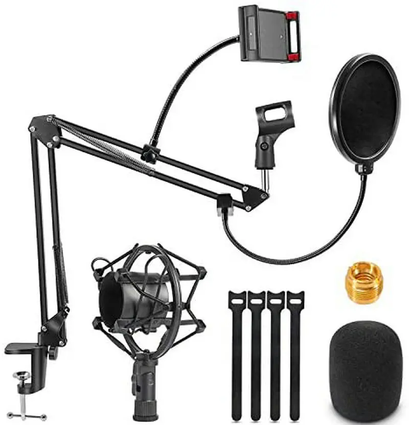 Heavy Duty Microphone Stand with Shock Mount Mic Clip Holder Boom Scissor Arm Bracke For BM 800 Blue Yeti Mic
Heavy Duty Microphone Stand with Shock Mount Mic Clip Holder Boom Scissor Arm Bracke For BM 800 Blue Yeti Mic