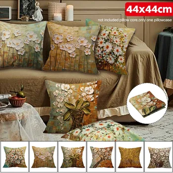 Plant Cushion Covers Europe Classical Flower Pillow Cases Oil Painting Bedroom Sofa and Chair Decorative Pillow Covers 45x45cm
Plant Cushion Covers Europe Classical Flower Pillow Cases Oil Painting Bedroom Sofa and Chair Decorative Pillow Covers 45x45cm