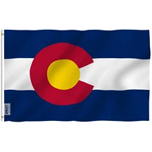 ANLEY Fly Breeze 3x5 Foot Colorado State Polyester Flag - Colorado CO Flags with Brass Grommets 3 X 5 Ft(China)