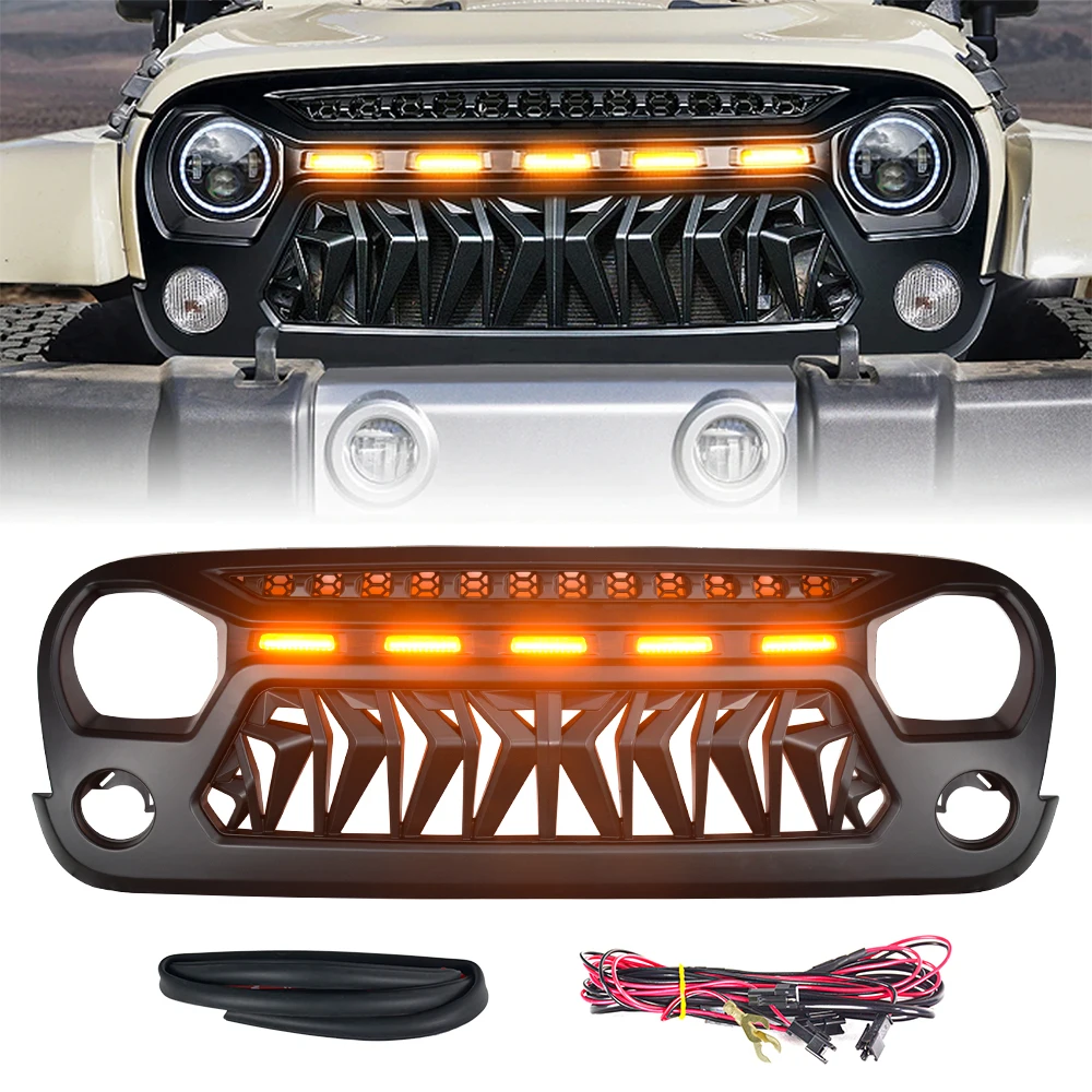 Модифицированные решетки для Wrangler JK Racing, для Wrangler JK JKU 2007-2017, решетки для переднего бампера автомобиля, верхняя решетка для гонок, решетка для гриля 
Модифицированные решетки для Wrangler JK Racing, для Wrangler JK JKU 2007-2017, решетки для переднего бампера автомобиля, верхняя решетка для гонок, решетка для гриля