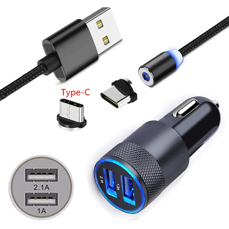 Магнитный кабель Type C автомобильное зарядное устройство USB для Samsung galaxy A60 A40 A20E M30S