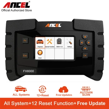Ancel FX6000 OBD2 Scanner Airbag ABS Full System Read Clear Error Code Car Diagnostic Tool DPF Oil Reset Function OBD 2 Scanner
Ancel FX6000 OBD2 Scanner Airbag ABS Full System Read Clear Error Code Car Diagnostic Tool DPF Oil Reset Function OBD 2 Scanner