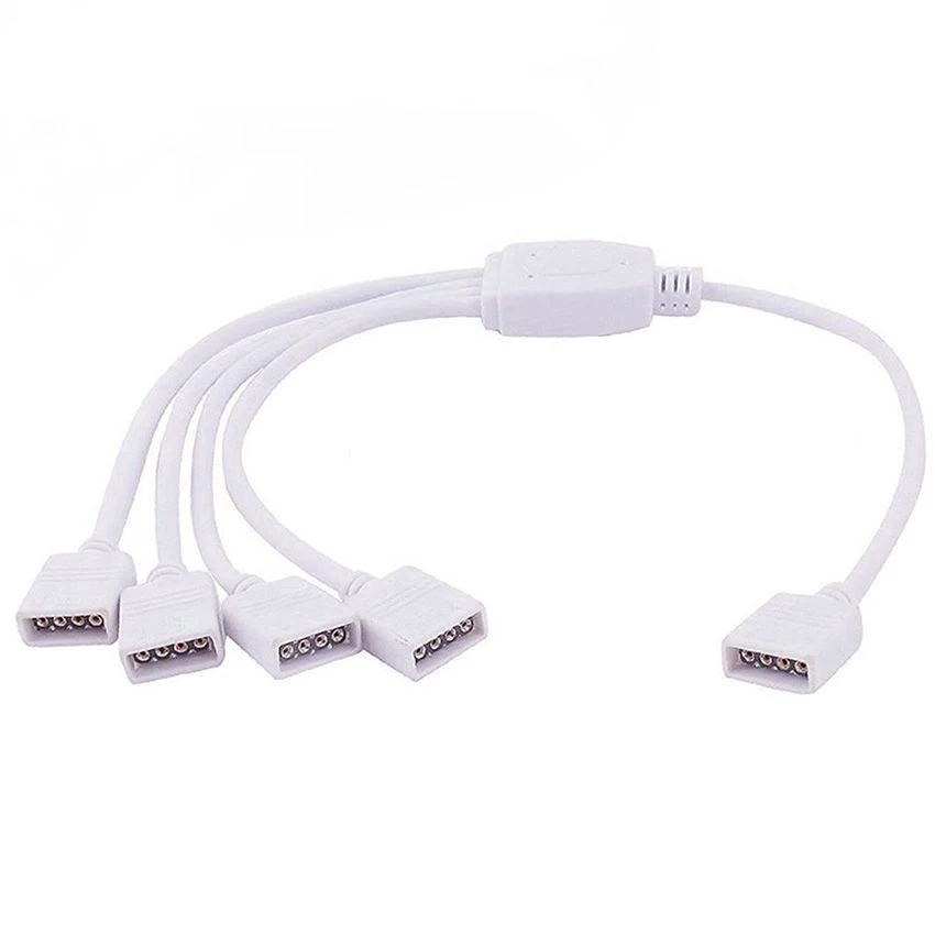 4 Pin RGB LED Connector 1 To 1 2 3 4 5 Ports Cable DC Female Plug 4pin Splitter Wire for 2835 3528 5050 RGB Led Strip Tape Light
4 Pin RGB LED Connector 1 To 1 2 3 4 5 Ports Cable DC Female Plug 4pin Splitter Wire for 2835 3528 5050 RGB Led Strip Tape Light