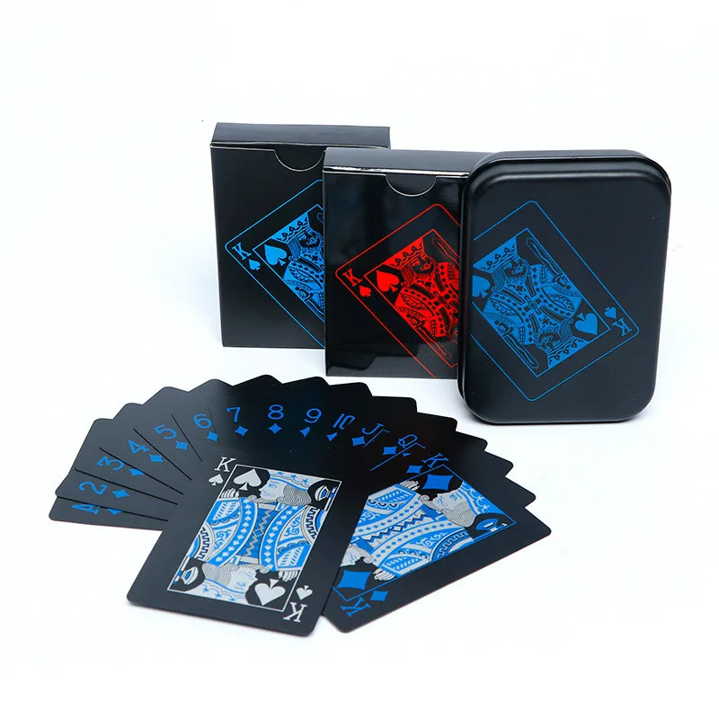Quality Waterproof PVC Plastic Playing Cards Set Trend 54pcs Deck Poker Classic Magic Tricks Tool Pure Black Magic Box-packed
Quality Waterproof PVC Plastic Playing Cards Set Trend 54pcs Deck Poker Classic Magic Tricks Tool Pure Black Magic Box-packed