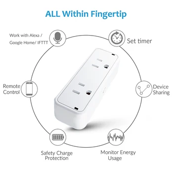 Dual Plugs 2 in 1 Extenders Socket Works with Home Life App No Hub Required Schedules and Timing Independent or Together
Dual Plugs 2 in 1 Extenders Socket Works with Home Life App No Hub Required Schedules and Timing Independent or Together