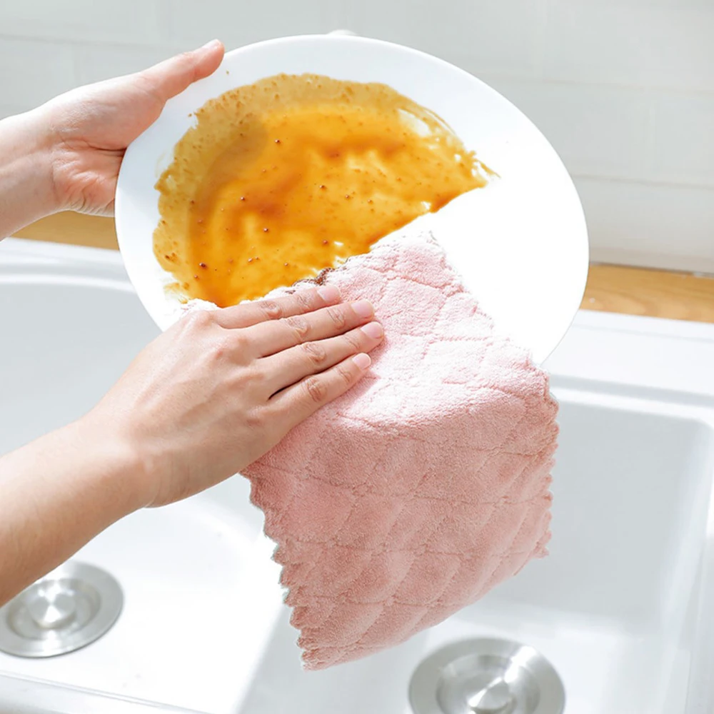 Printed Two-color Double-sided Absorbent Dish Cloth Non-Stick Oil Hand Towel Cleaning Cloth For Dish Washing Household Tableware
Printed Two-color Double-sided Absorbent Dish Cloth Non-Stick Oil Hand Towel Cleaning Cloth For Dish Washing Household Tableware