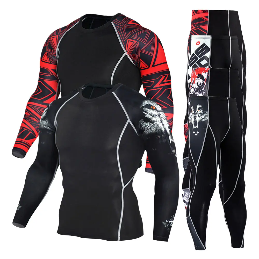 Winter Compression Tracksuit Men Thermal Underwear Fitness Gym Running Rashguard For Men Jogging Round Neck Tight Sport Suit 
Winter Compression Tracksuit Men Thermal Underwear Fitness Gym Running Rashguard For Men Jogging Round Neck Tight Sport Suit