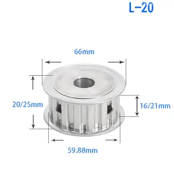 1Pcs AF Type 20-25 Teeth L Timing Belt Pulley Slot Width 16mm/21mm Bore 8-25mm For 15mm/20mm Belt CNC/Step Motor
1Pcs AF Type 20-25 Teeth L Timing Belt Pulley Slot Width 16mm/21mm Bore 8-25mm For 15mm/20mm Belt CNC/Step Motor