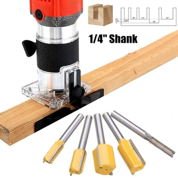 5Pcs Router Bit Straight Router Bits Set 1/4" Shank Straight Trimming Milling Slot Cutter Woodworking For Wood Automatic Tools
5Pcs Router Bit Straight Router Bits Set 1/4" Shank Straight Trimming Milling Slot Cutter Woodworking For Wood Automatic Tools