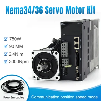 220V AC servo motor and drive for 90mm frame 750W 2.4n.m 90ST-02430 with servo drive and cable kit
220V AC servo motor and drive for 90mm frame 750W 2.4n.m 90ST-02430 with servo drive and cable kit