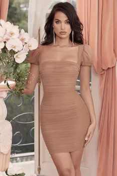 2020 New Style Ins Hot sale Sexy Women Puff sleeve Mesh Dress Slash NeckBackless Pub Party Celebrity Body Con Dresses wholesale
2020 New Style Ins Hot sale Sexy Women Puff sleeve Mesh Dress Slash NeckBackless Pub Party Celebrity Body Con Dresses wholesale