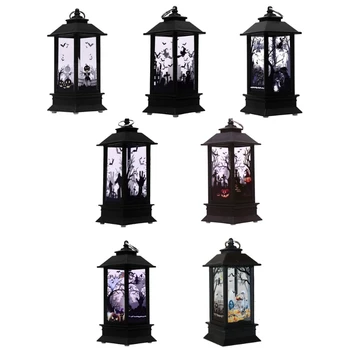 Halloween Decoration Ornaments Scary Skeleton Pumpkin Witch Pattern Lantern LED Electronic Candle Light Bar Hanging Prop 
Halloween Decoration Ornaments Scary Skeleton Pumpkin Witch Pattern Lantern LED Electronic Candle Light Bar Hanging Prop