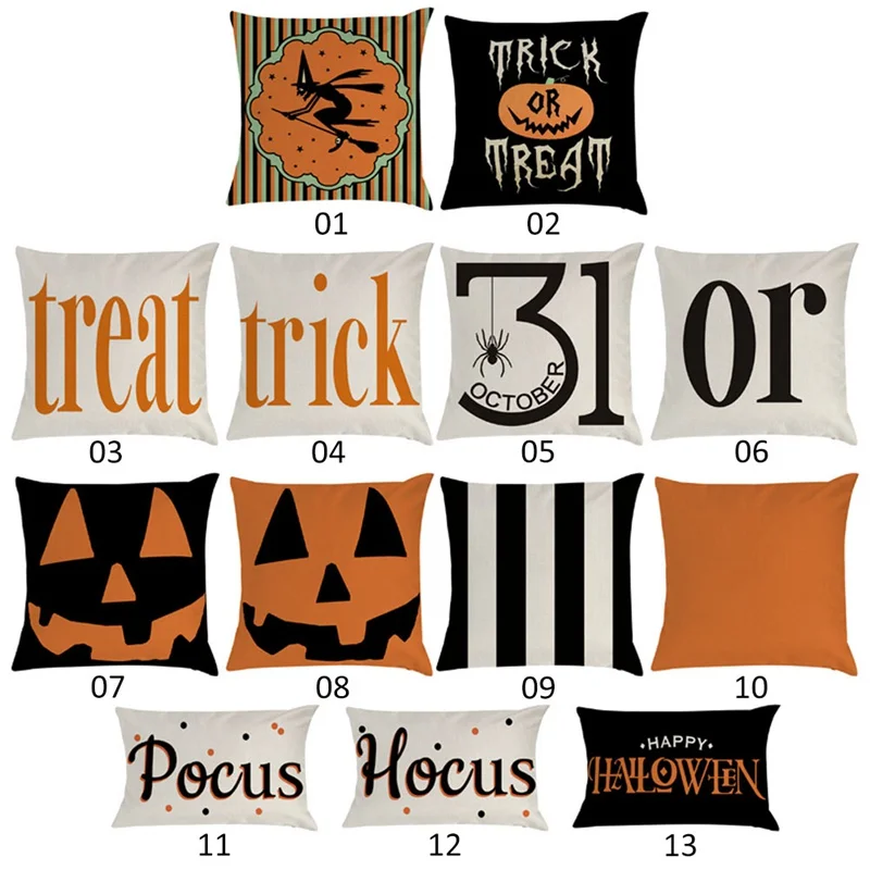 Trick or Treat Pumpkin Demon Pillow Cover Living Room Sofa Car Pillowcase Print Cotton Linen Cartoon Halloween Cushion Covers
Trick or Treat Pumpkin Demon Pillow Cover Living Room Sofa Car Pillowcase Print Cotton Linen Cartoon Halloween Cushion Covers