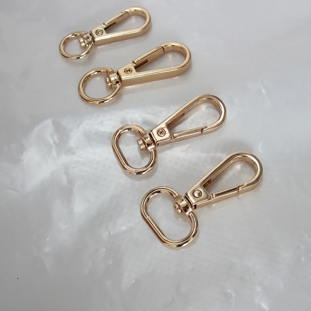 

5pcs/lot Gold Silver Bronze Black Metal Swivel Lobster Clasp DIY Keychain Keyring Key Chain Ring Craft Bag Hardware Wholesale