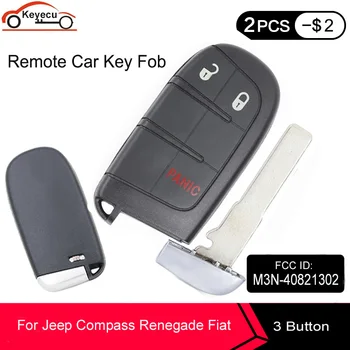 KEYECU 433MHz Replacement 3 Button Smart Remote Key Fob for Fiat 500 500L 500X for Jeep Compass Renegade 2015-2018 M3N-40821302
KEYECU 433MHz Replacement 3 Button Smart Remote Key Fob for Fiat 500 500L 500X for Jeep Compass Renegade 2015-2018 M3N-40821302