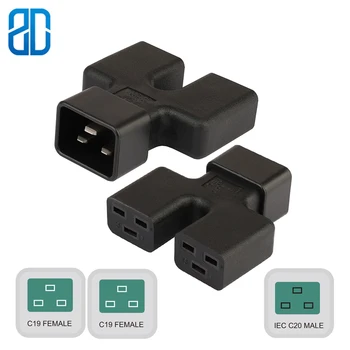 C20-2*C19 Two In One IEC320 C20 TO 2*IEC 320 C19 AC Power Adapter RConnector Converter Male To Female Socket Conversion Plug
C20-2*C19 Two In One IEC320 C20 TO 2*IEC 320 C19 AC Power Adapter RConnector Converter Male To Female Socket Conversion Plug