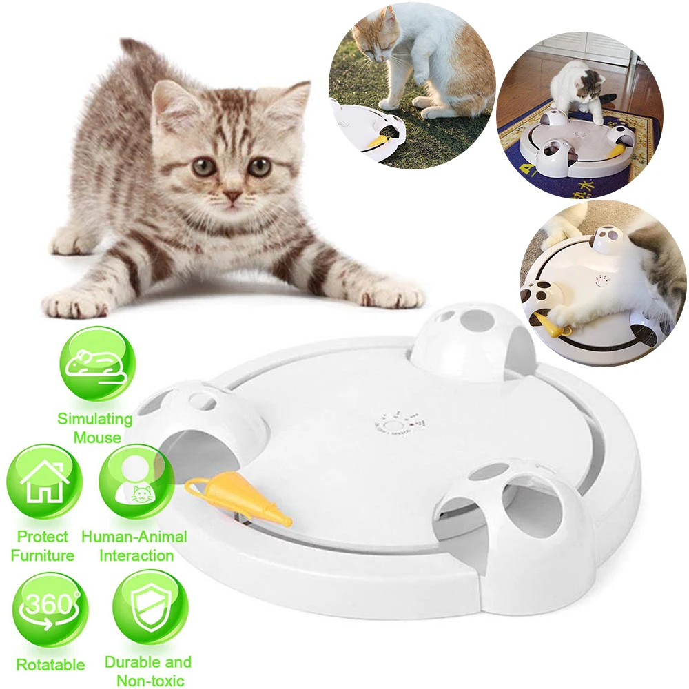 Interactive Electric Cat Toy Smart Turntable Toy Automatic 360 Rotating Exercise Mice Catch Toy Cat Teaser Electric Plate D30
Interactive Electric Cat Toy Smart Turntable Toy Automatic 360 Rotating Exercise Mice Catch Toy Cat Teaser Electric Plate D30