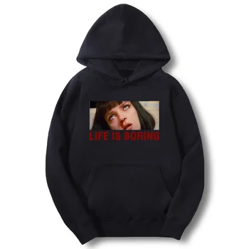 Movies Pulp Fiction Mens Hoody Life Is Boring Spring Autumn Male Fashion Funny Cool Movie Men Clothes Sweatshirt Man Pullover
Movies Pulp Fiction Mens Hoody Life Is Boring Spring Autumn Male Fashion Funny Cool Movie Men Clothes Sweatshirt Man Pullover
