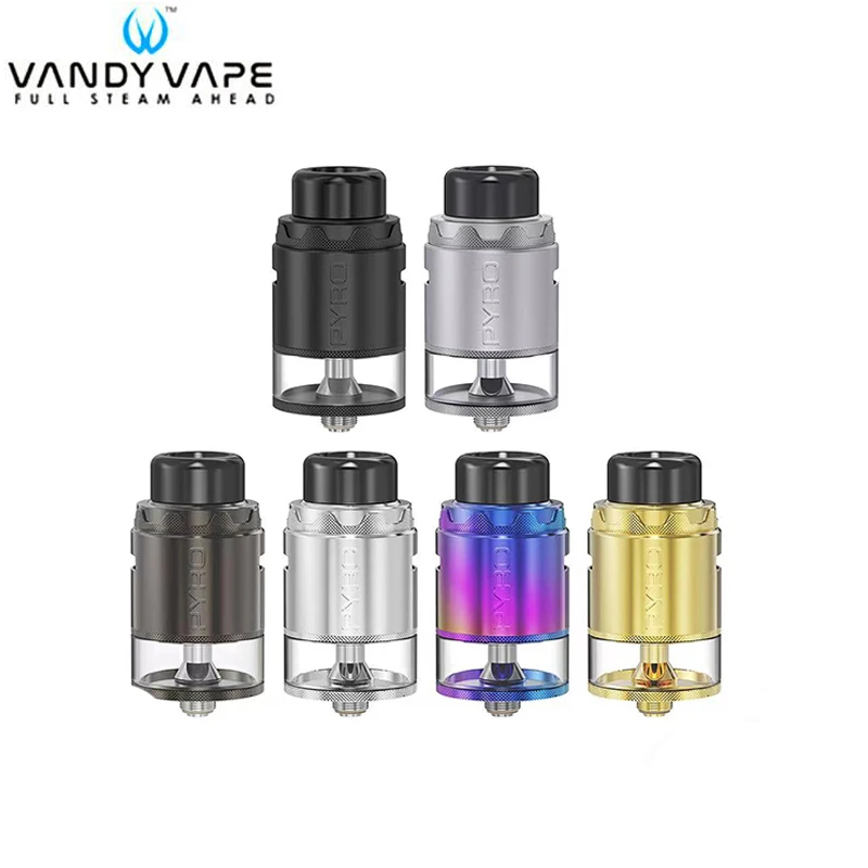 Оригинальный атомайзер Vandy Vape Pyro V4 RDTA с боковым наполнителем 5 мл и плавленой