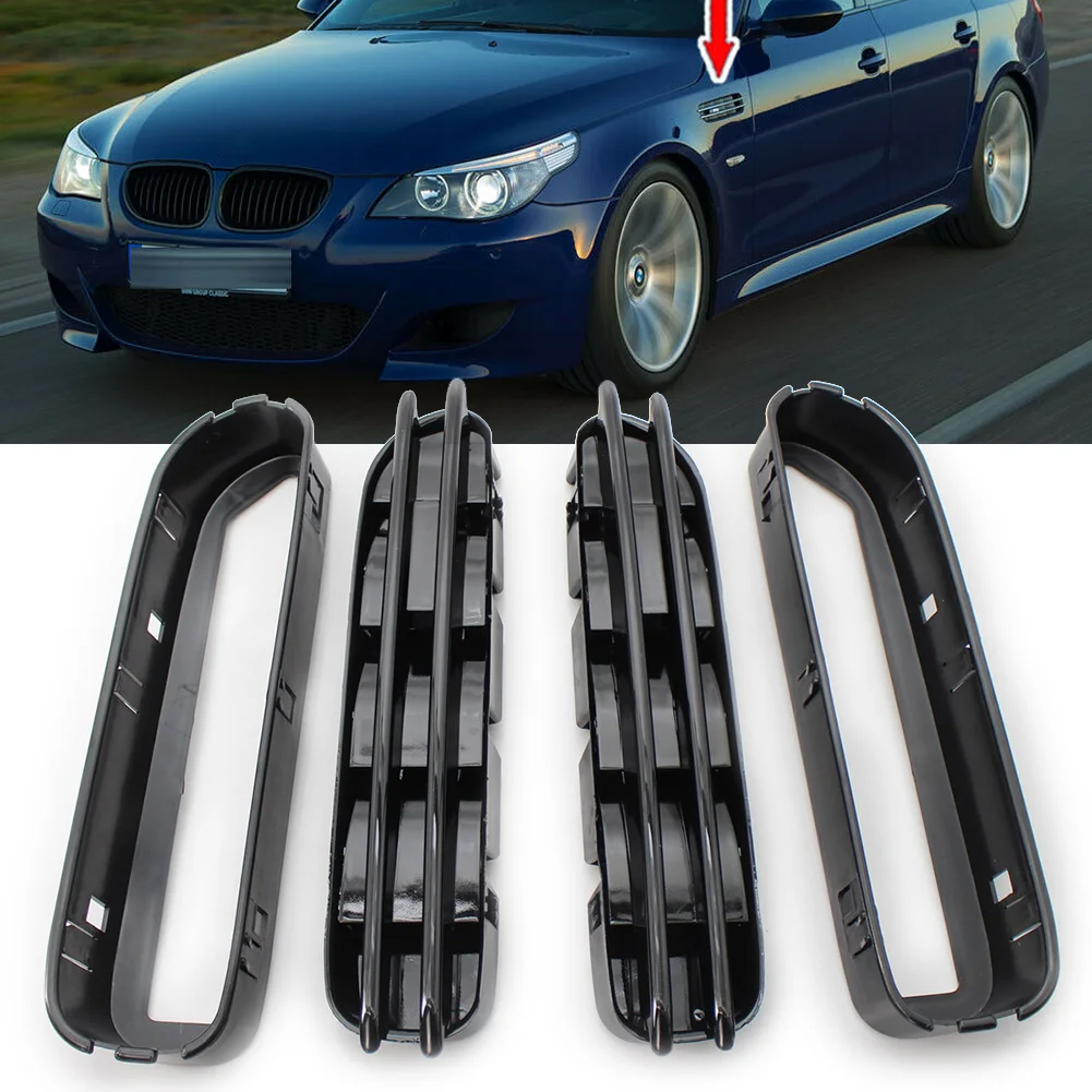 

Car Grille ABS Side Fender Air Flow Vents Grill for BMW 5 Series E39 E60 E61 M5 1991-2003 2004 2005 2006 2007 2008 2009 2010
