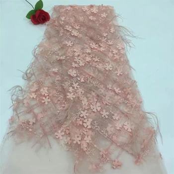 Unique white 3d Russian lace fabric feather African gauze lace fabric HJ448-2 
Unique white 3d Russian lace fabric feather African gauze lace fabric HJ448-2