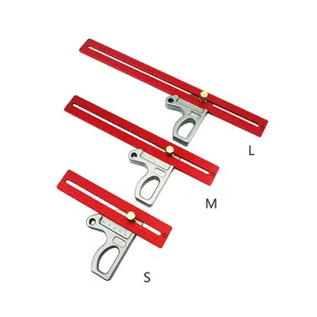 Precision Measuring Woodworking Scribe T-type Ruler Hole Gauge Aluminum Crossed Feet crossed-out tool 
Precision Measuring Woodworking Scribe T-type Ruler Hole Gauge Aluminum Crossed Feet crossed-out tool