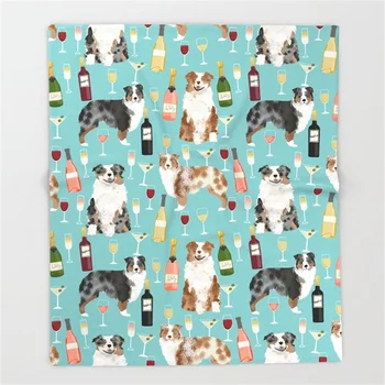 Australian Shepherd Blue and Red Merle Wine Cocktails Yappy Hour Pattern Dog Breed Throw Blanket Warm Microfiber Sofa Bedding
Australian Shepherd Blue and Red Merle Wine Cocktails Yappy Hour Pattern Dog Breed Throw Blanket Warm Microfiber Sofa Bedding