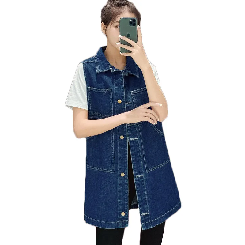 Women Cowboy Coat 2020 Autumn Women Denim Casual Vest Fashion Pocket Hole Denim Vests Jeans Jacket Sleeveless Waistcoat Y156
Women Cowboy Coat 2020 Autumn Women Denim Casual Vest Fashion Pocket Hole Denim Vests Jeans Jacket Sleeveless Waistcoat Y156
