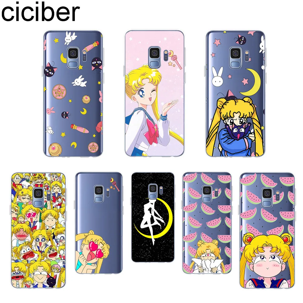 Ciciber Kawaii Сейлор Мун чехол для телефона Samsung Galaxy S8 S9 S5 S7 S6 S10 + S10e Lite Plus Edge mini мягкий